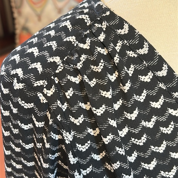 NWT GAP Black White Geomtric Print Long Sleeve Button Down Midi Shirt Dress sz S - Picture 9 of 16